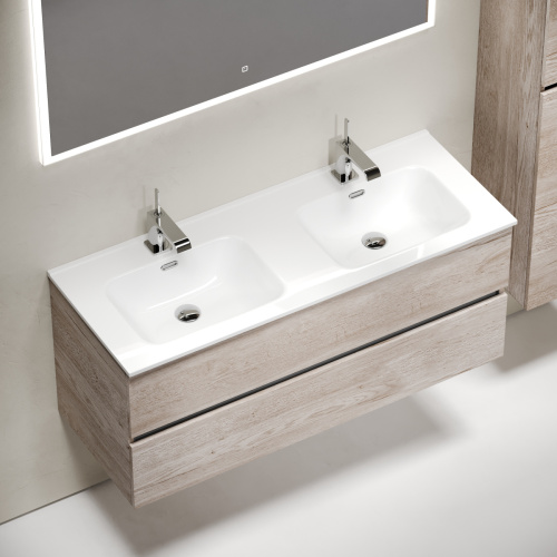 Тумба под раковину Sancos Urban UR120-2EG 120х50 подвесная цвет коричневый - фото 4